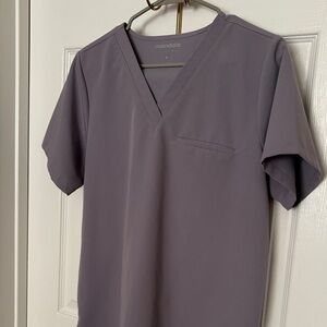 Scrub Top - Mandala Women's V-Neck Top Medium Ube